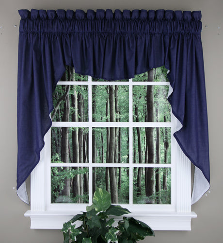 Emery 36"L Three Piece Lined Swag Curtain Set
