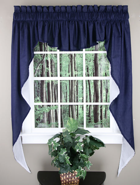 Emery 36"L Three Piece Lined Swag Curtain Set