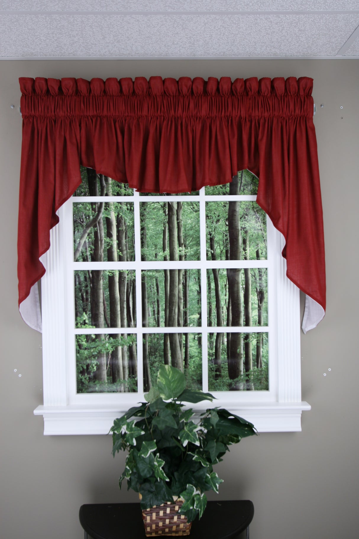 Emery 45"L Three Piece Lined Swag Curtain Set