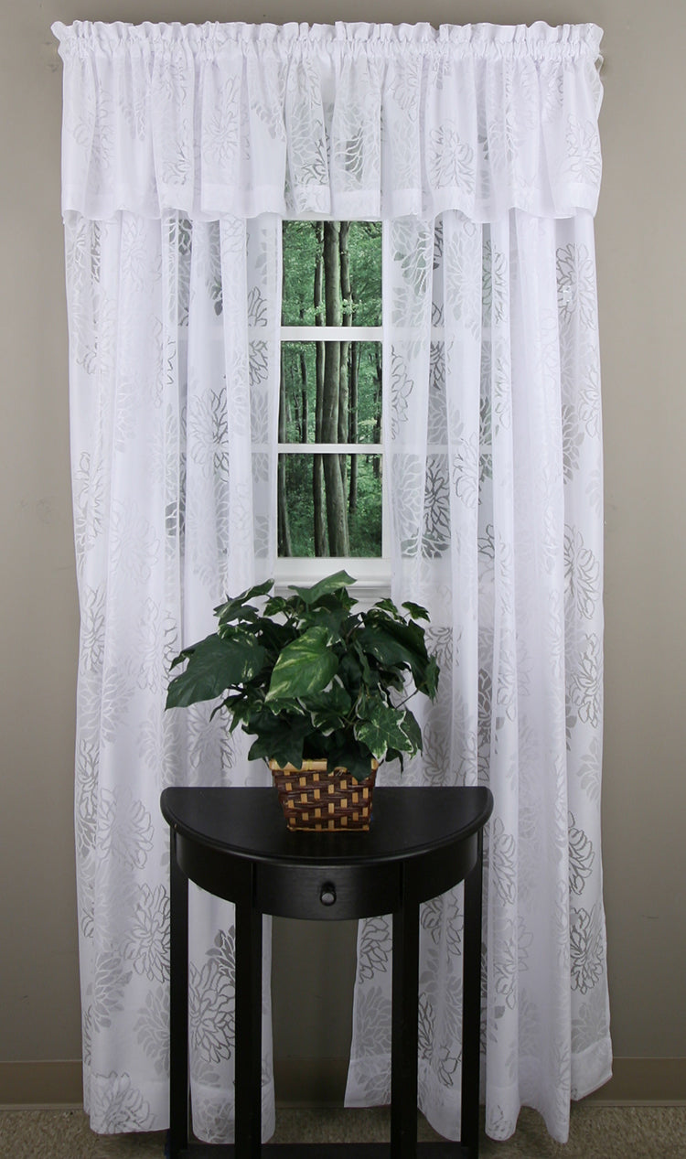 Mums The Word Lace Panels - White - Swags Galore