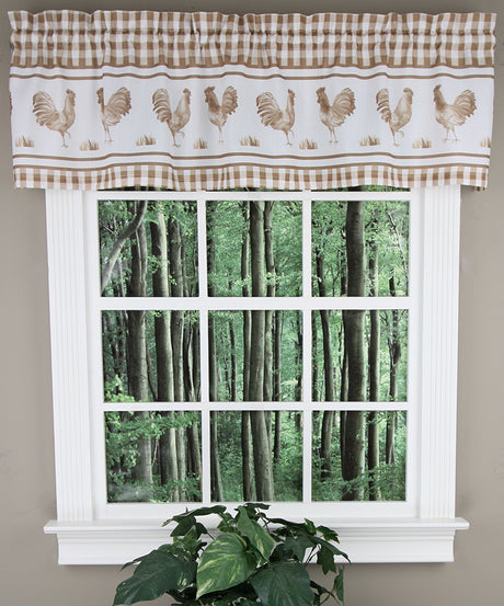 Barnyard Valance & Tier Kitchen Curtain Set