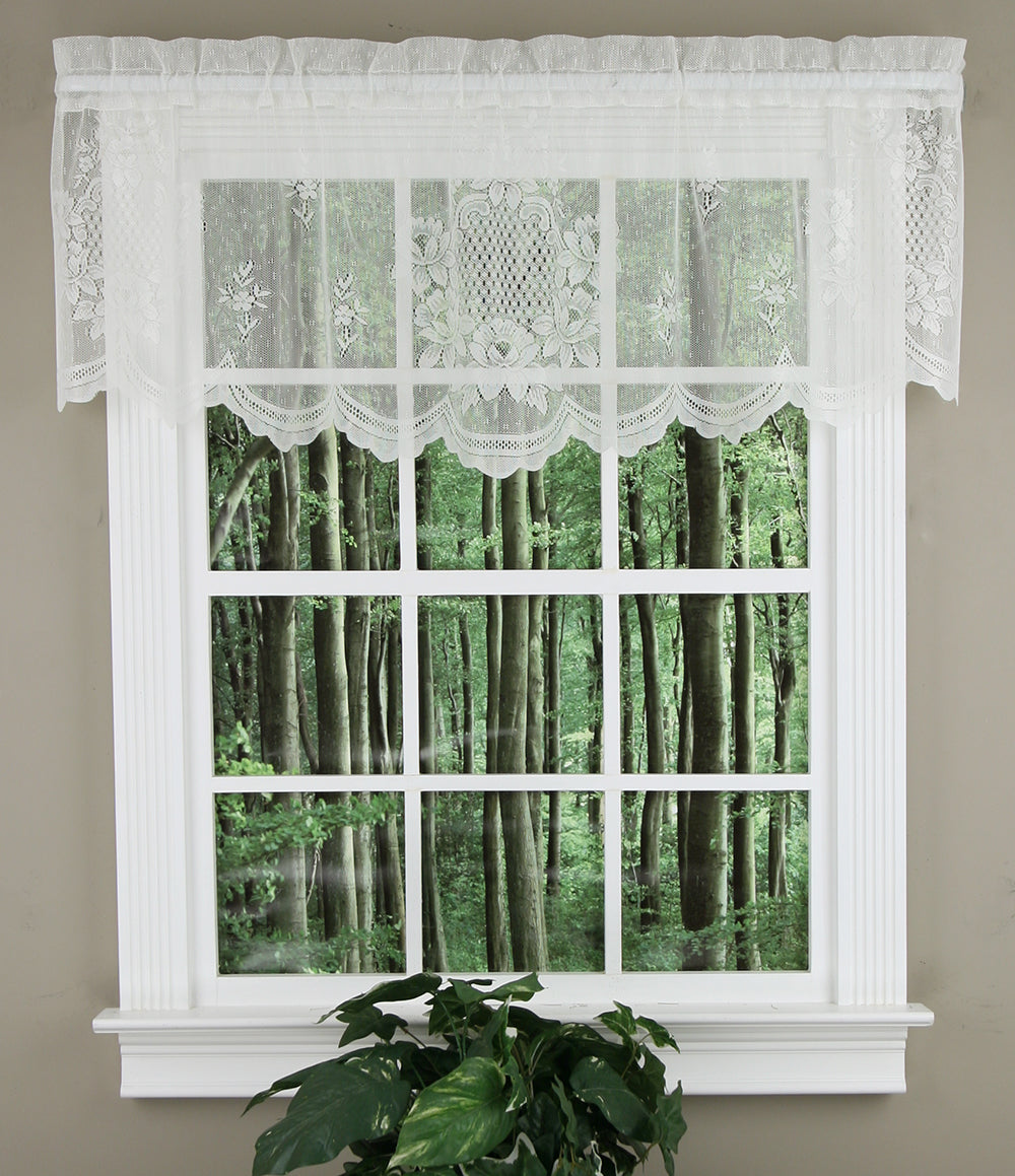 Cameo Rose Lace Country Curtains - Curtain Chic – Swags Galore