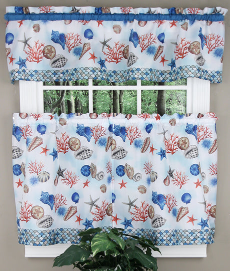 Coastal Complete Kitchen Curtain Set