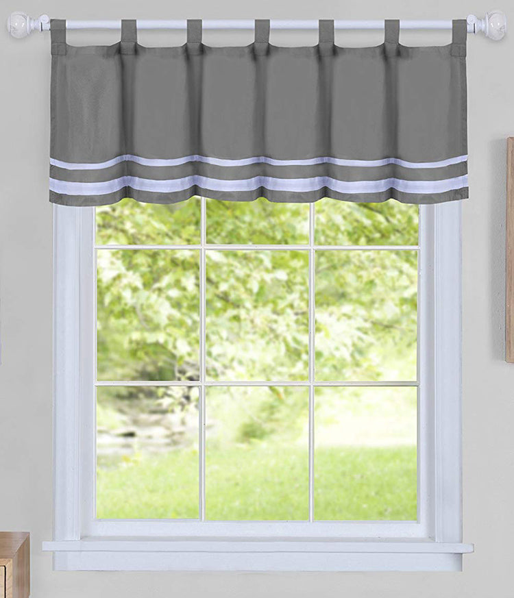 Achim Home Furnishings Tende Per Finestra Con Mantovana - Set Da 3 Pezzi - Bordeaux 147x61 Cm - Tessuto Soft Lavabile