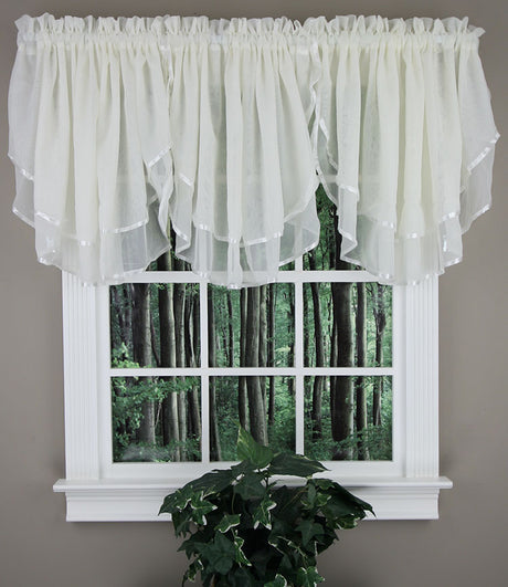 Elegance Voile Sheer Ascot Valance