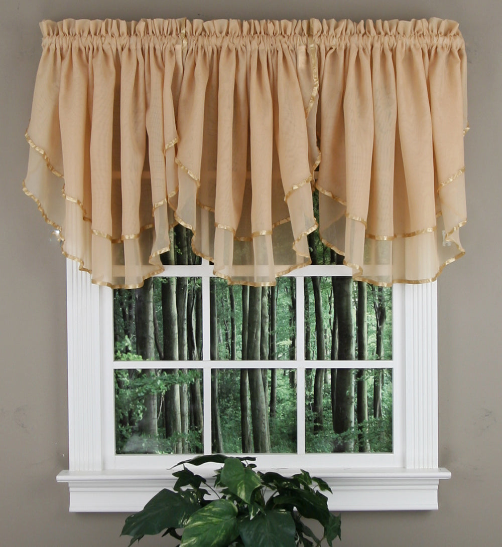 Elegance Voile Sheer Ascot Valance