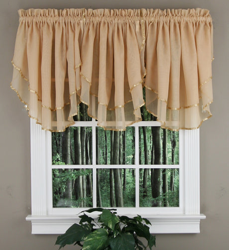 Elegance Voile Sheer Ascot Valance