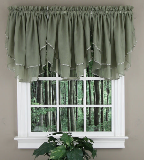 Elegance Voile Sheer Ascot Valance