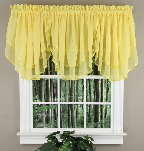 Elegance Voile Sheer Ascot Valance