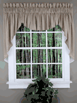 Emery 45"L Three Piece Lined Swag Curtain Set