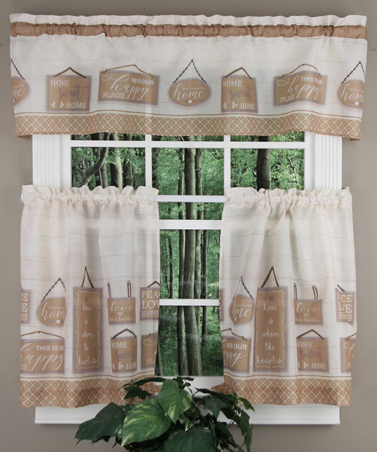 Modern Farmhouse Complete Kitchen Curtain Set