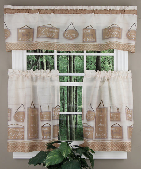 Modern Farmhouse Complete Kitchen Curtain Set
