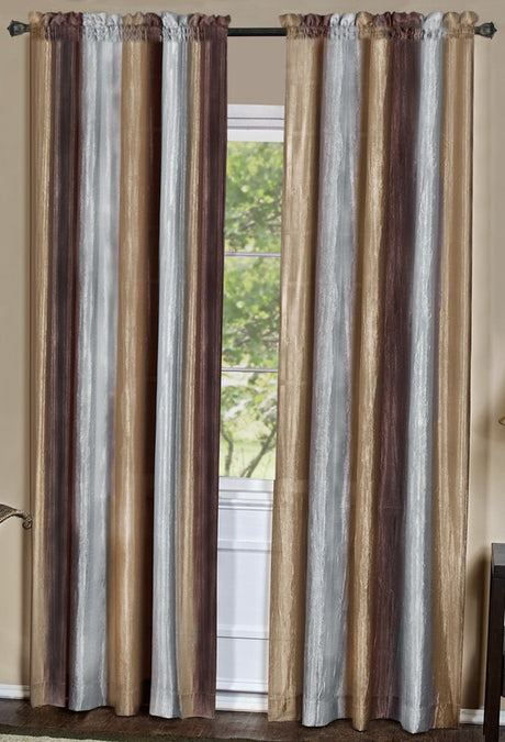 Ombre Semi Sheer Curtains, 50"W X 63"L Rod Pocket Panel