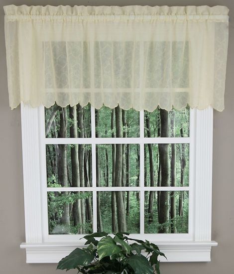 Splendor Embroidered Scalloped Valance - Close Out