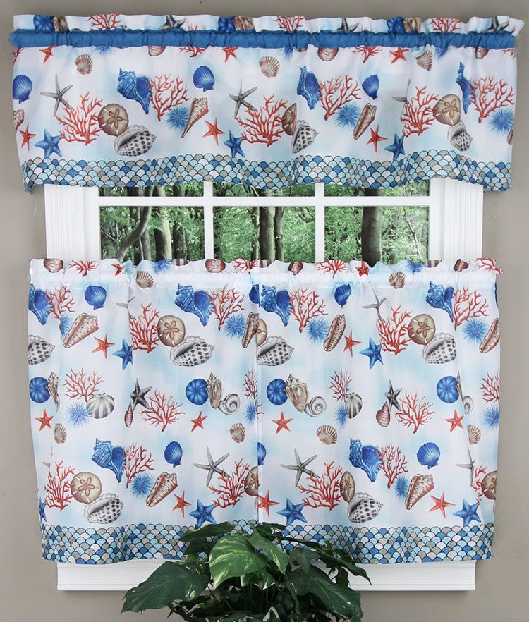 Coastal Complete Kitchen Curtain Set