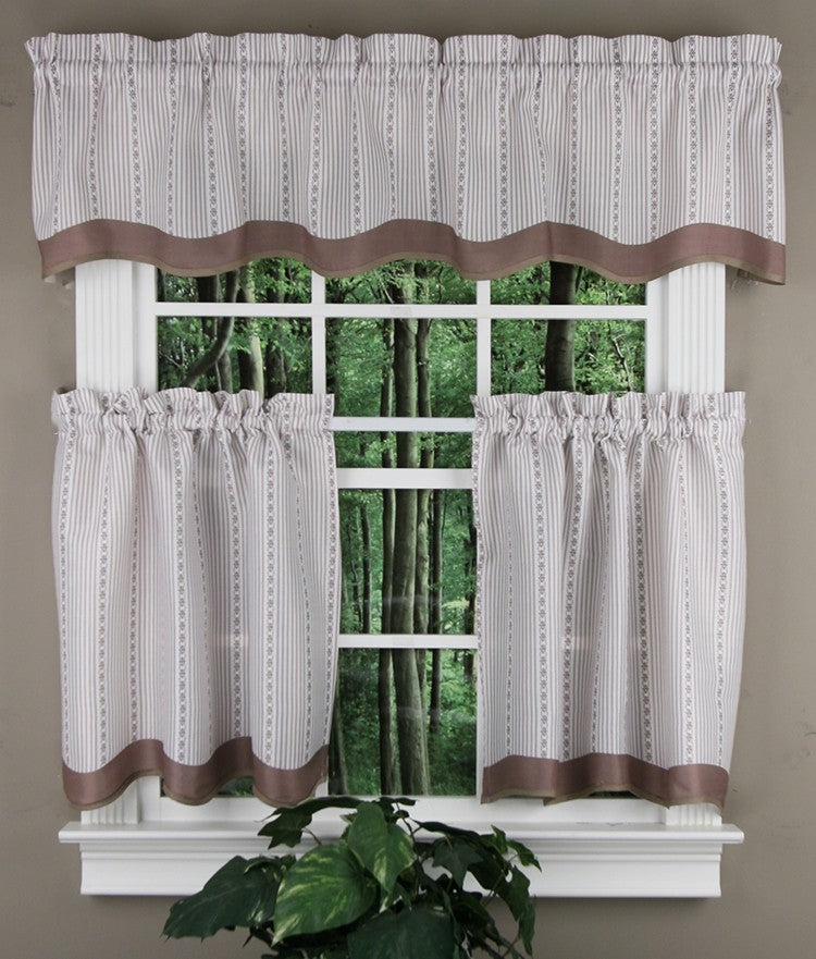 Westport Valance & Tier Kitchen Curtain Set